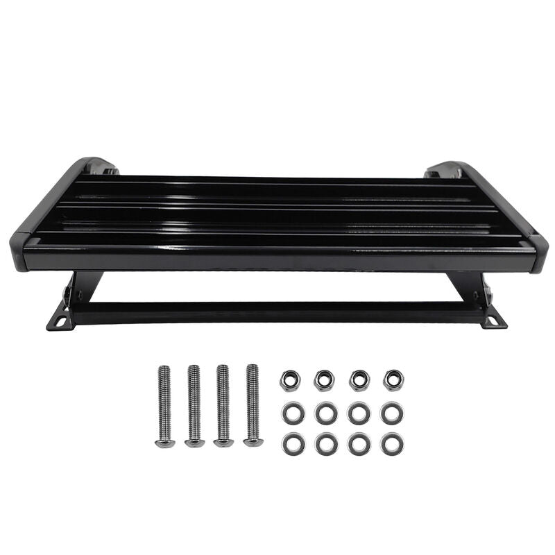 Single Caravan Step With Screws Kit Aluminium Black Pull Out Folding 550mm Fit For RV