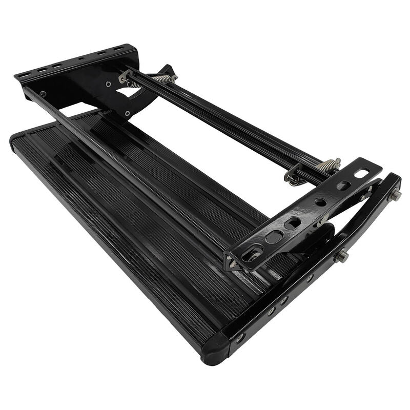 Single Caravan Step With Screws Kit Aluminium Black Pull Out Folding 550mm Fit For RV