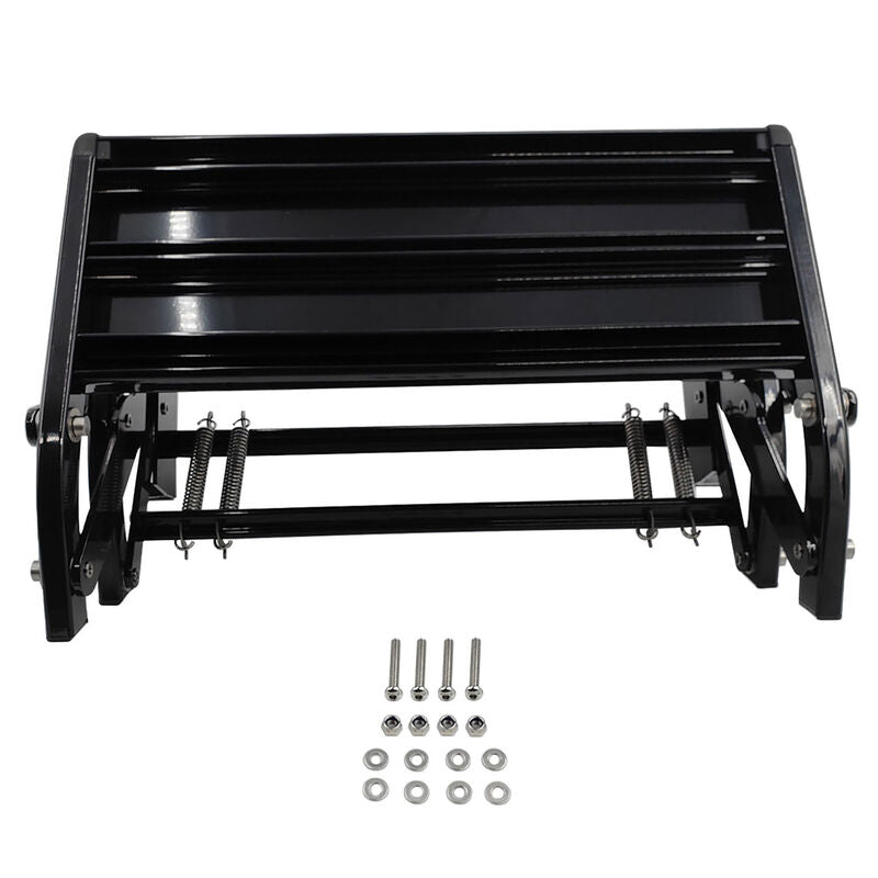 Double Caravan Step With Screws Kit Aluminum Black Pull Out Folding Fit For RV Camper Trailer