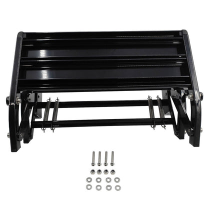 Double Caravan Step With Screws Kit Aluminum Black Pull Out Folding Fit For RV Camper Trailer