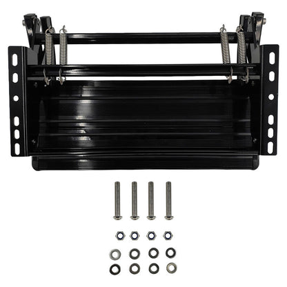 Double Caravan Step With Screws Kit Aluminum Black Pull Out Folding Fit For RV Camper Trailer