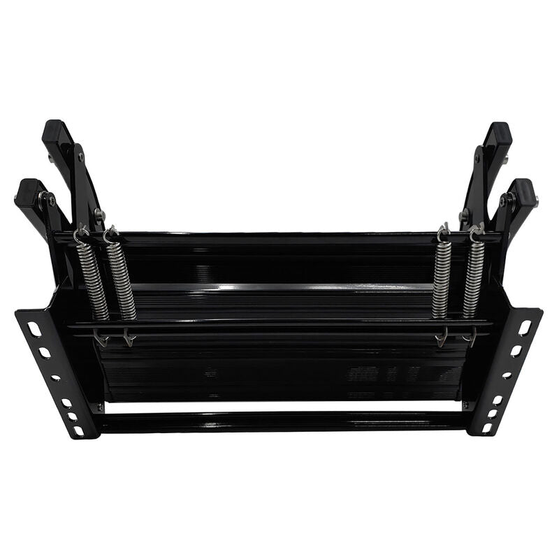 Double Caravan Step With Screws Kit Aluminum Black Pull Out Folding Fit For RV Camper Trailer