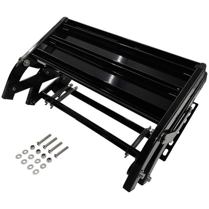 Double Caravan Step With Screws Kit Aluminum Black Pull Out Folding Fit For RV Camper Trailer