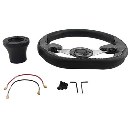 Golf Cart Steering Wheel Fit For EZGO TXT RXV Valor Marathon Adapter Black Upgrade