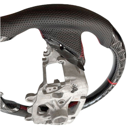 Carbon Fiber Steering Wheel Red Strip Fit For Ford Ranger Raptor RA 05/2022-2025