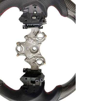 Carbon Fiber Steering Wheel Red Strip Fit For Isuzu D-Max RG 3.0L Diesel 07/2020-2024