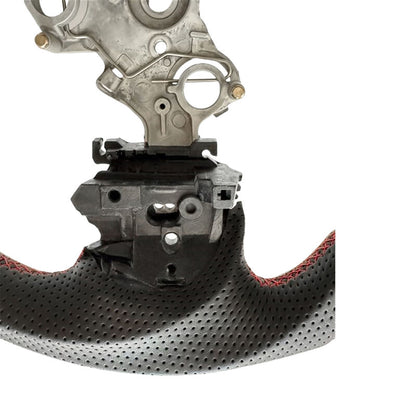 Carbon Fiber Steering Wheel Red Strip Fit For Isuzu D-Max RG 3.0L Diesel 07/2020-2024