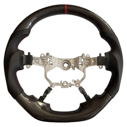 Carbon Fiber Steering Wheel Red Strip Fit For Toyota LandCruiser 200 Series VDJ200 URJ202 2016-2021