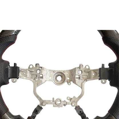 Carbon Fiber Steering Wheel Red Strip Fit For Toyota LandCruiser 200 Series VDJ200 URJ202 2016-2021