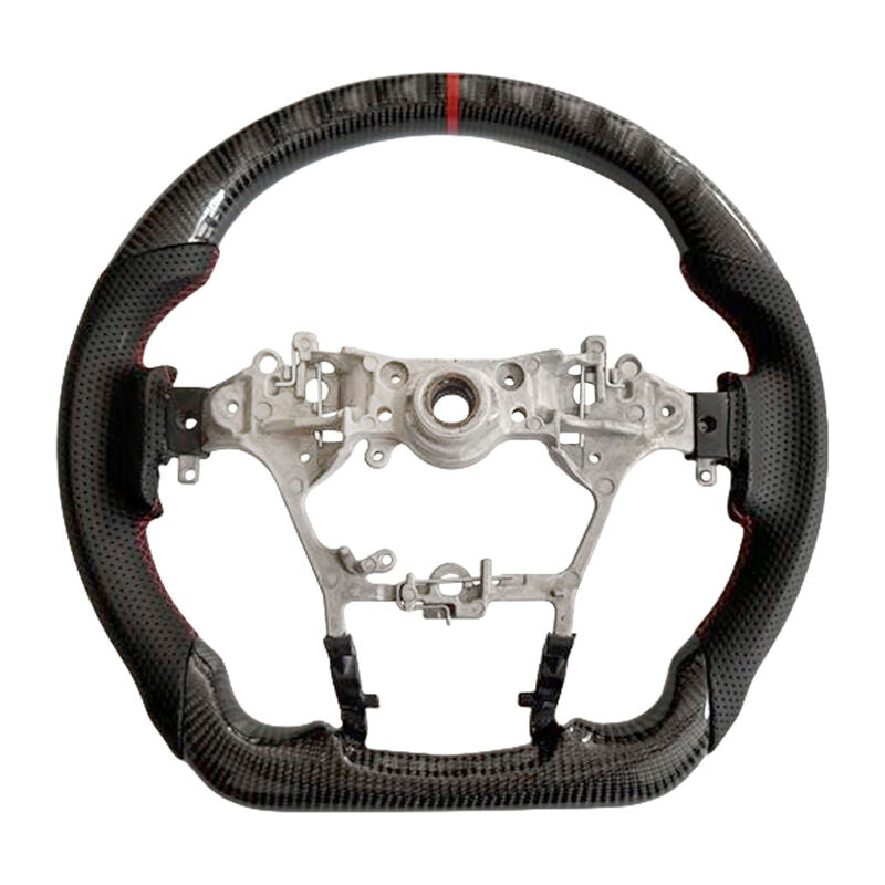 Carbon Fiber Steering Wheel Red Strip Fit For Toyota Hilux Revo SR N80 2015-2022
