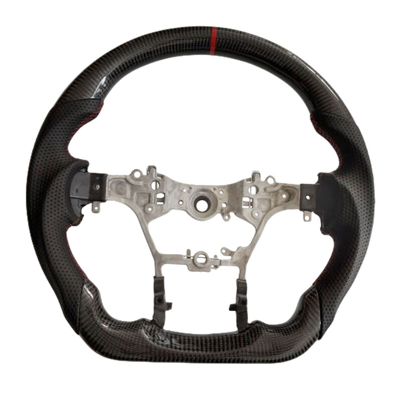 Carbon Fiber Steering Wheel Red Strip Fit For Toyota Hilux Revo SR N80 2015-2022