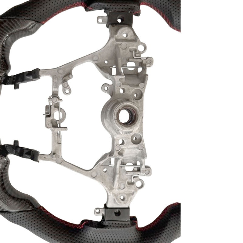 Carbon Fiber Steering Wheel Red Strip Fit For Toyota Hilux Revo SR N80 2015-2022