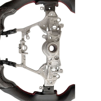 Carbon Fiber Steering Wheel Red Strip Fit For Toyota Hilux Revo SR N80 2015-2022