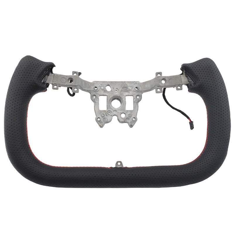 Carbon Fiber Yoke Steering Wheel Red Strip Fit For Tesla Model 3 Highland 2023-2025