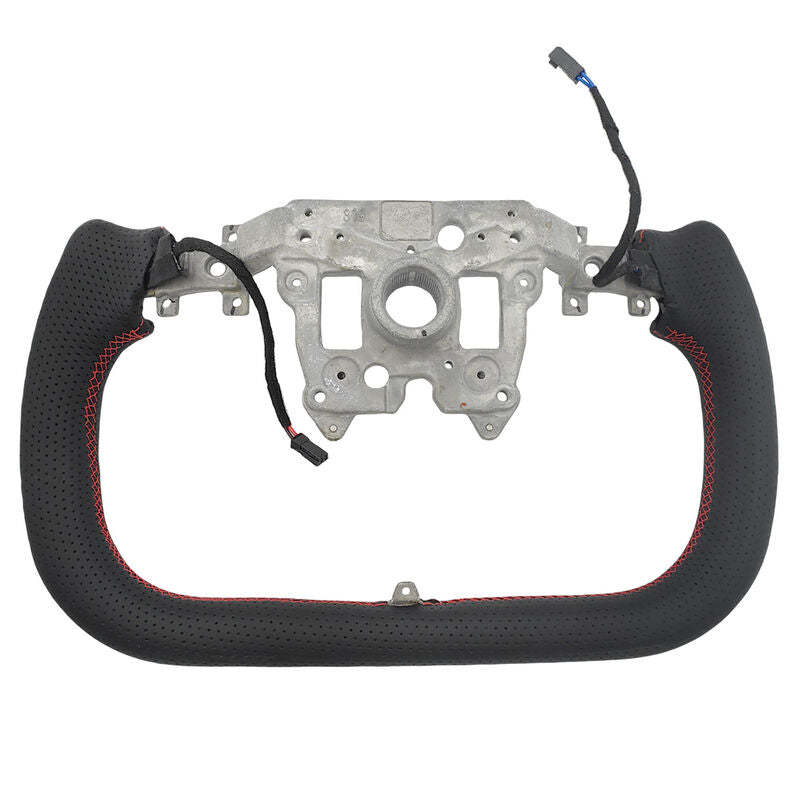 Carbon Fiber Yoke Steering Wheel Red Strip Fit For Tesla Model 3 Highland 2023-2025