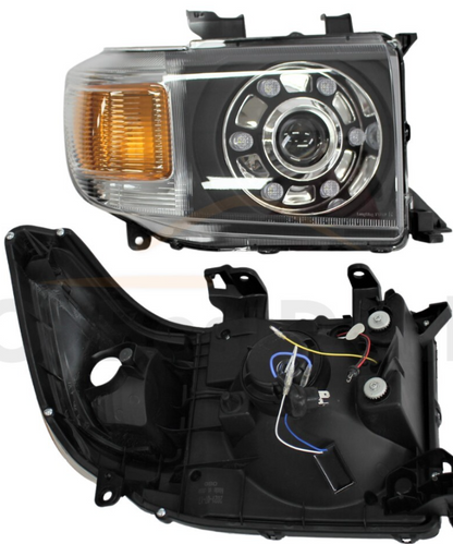 Angel Eye Halo LED DRL Head Lights Lamp Suits Toyota Landcruiser VDJ79 V8 70 76 78 79 2007+ Headlights