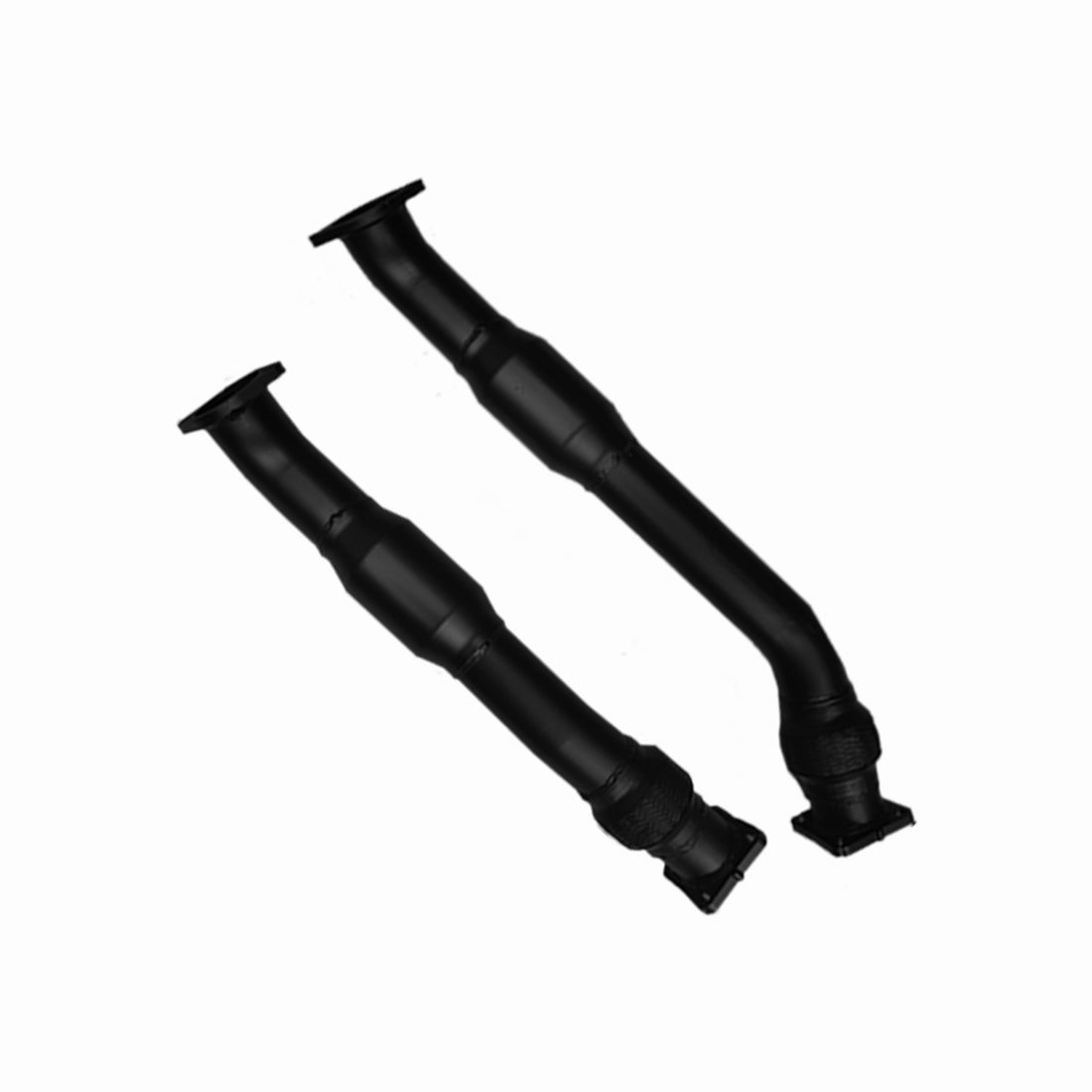#Black - Aluminised Steel, #Pipe Only, #With Muffler + With Cats & With Rear Muffler Only