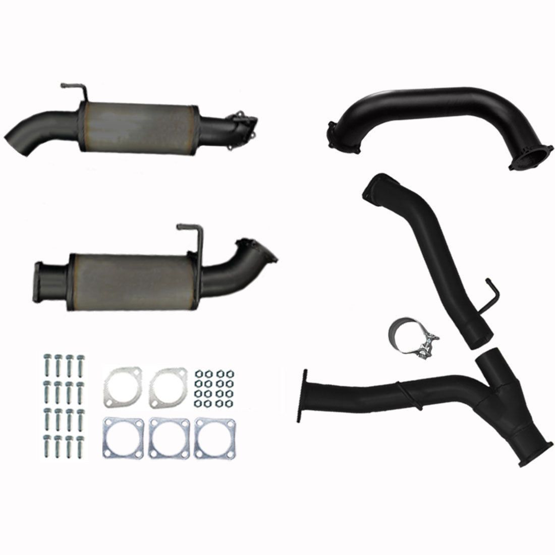 #Black - Aluminised Steel, #Centre & Rear Mufflers