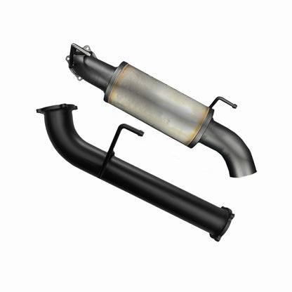 #Black - Aluminised Steel, #With Rear Muffler Only