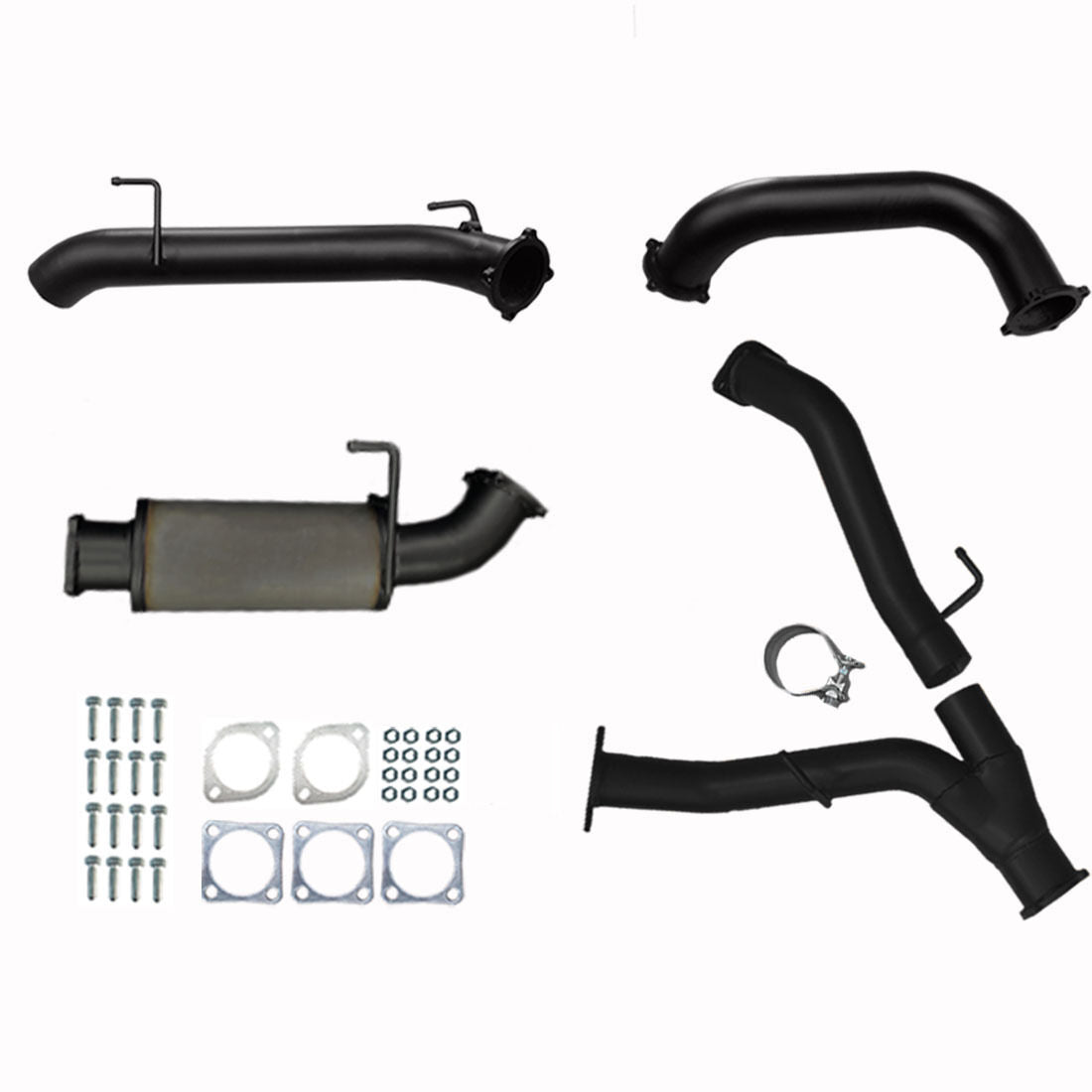 #Black - 409 Stainless Steel, #With Mid Muffler Only
