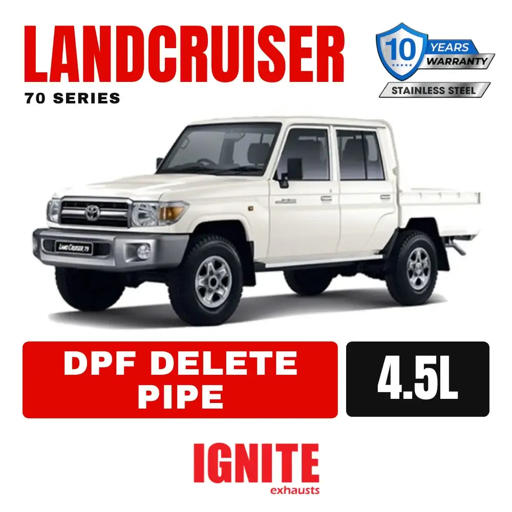 Toyota Landcruiser 70 Series VDJ76/78/79 4.5L 1VD-FTV 3" DPF Delete Pipe