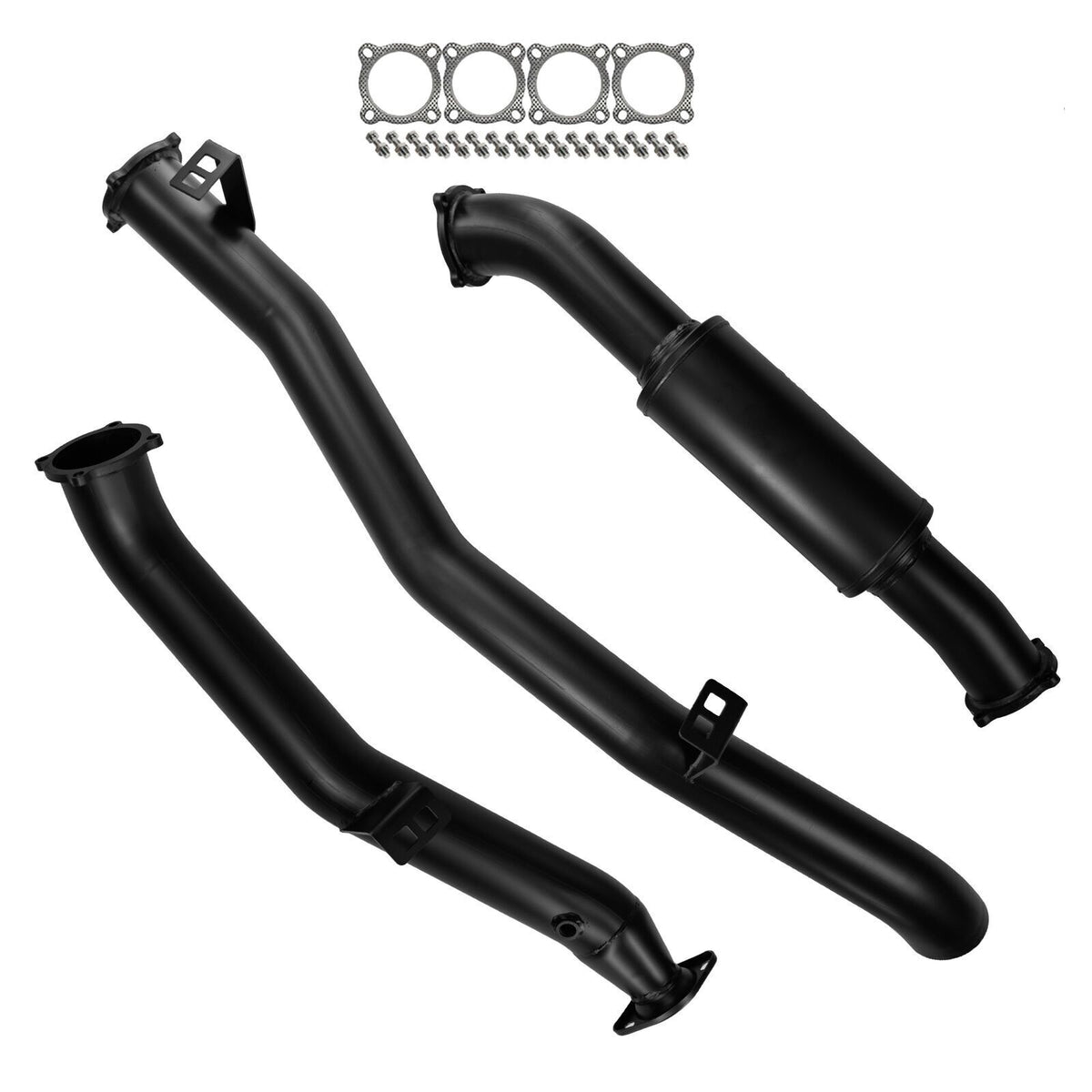 #Black - 409 Stainless Steel, #Muffler, #4 Inch