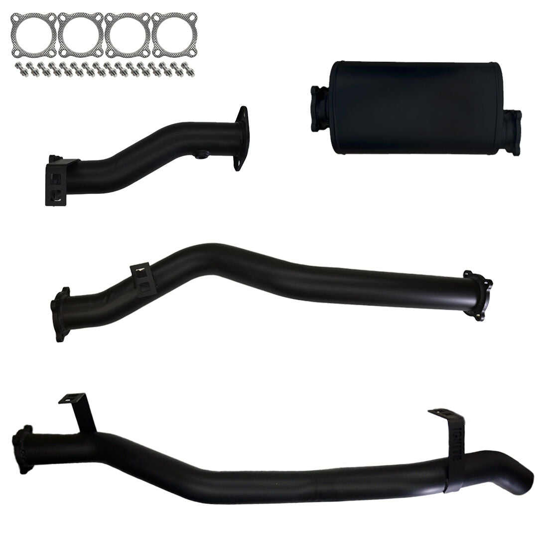 #Black - 409 Stainless Steel, #Muffler, #3 Inch