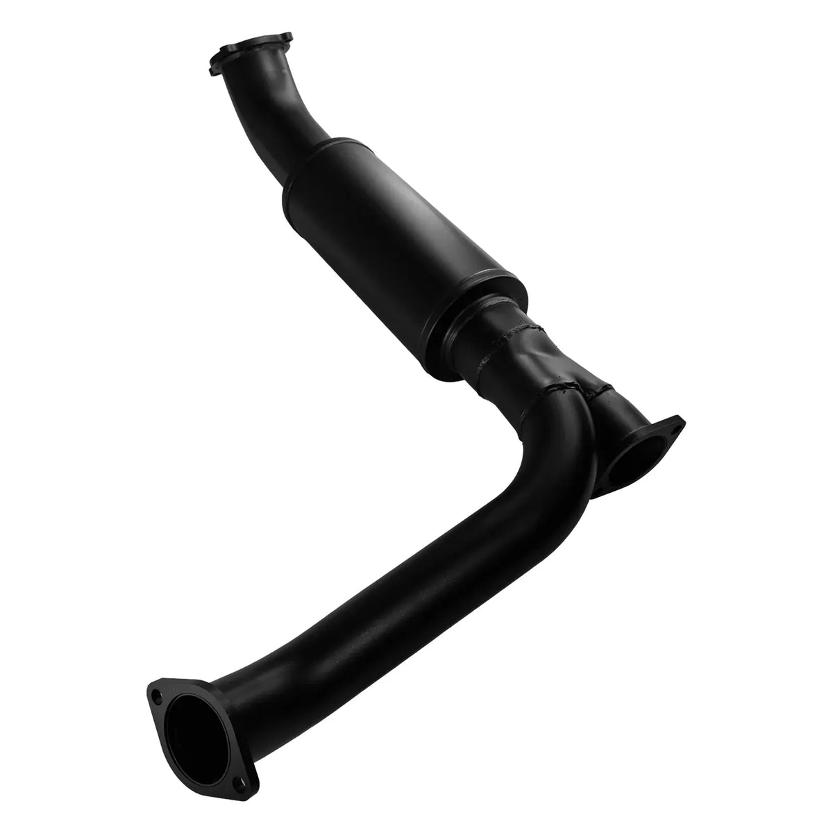 #Black - 409 Stainless Steel, #4"- 3" Dual, #With Cat & Muffler