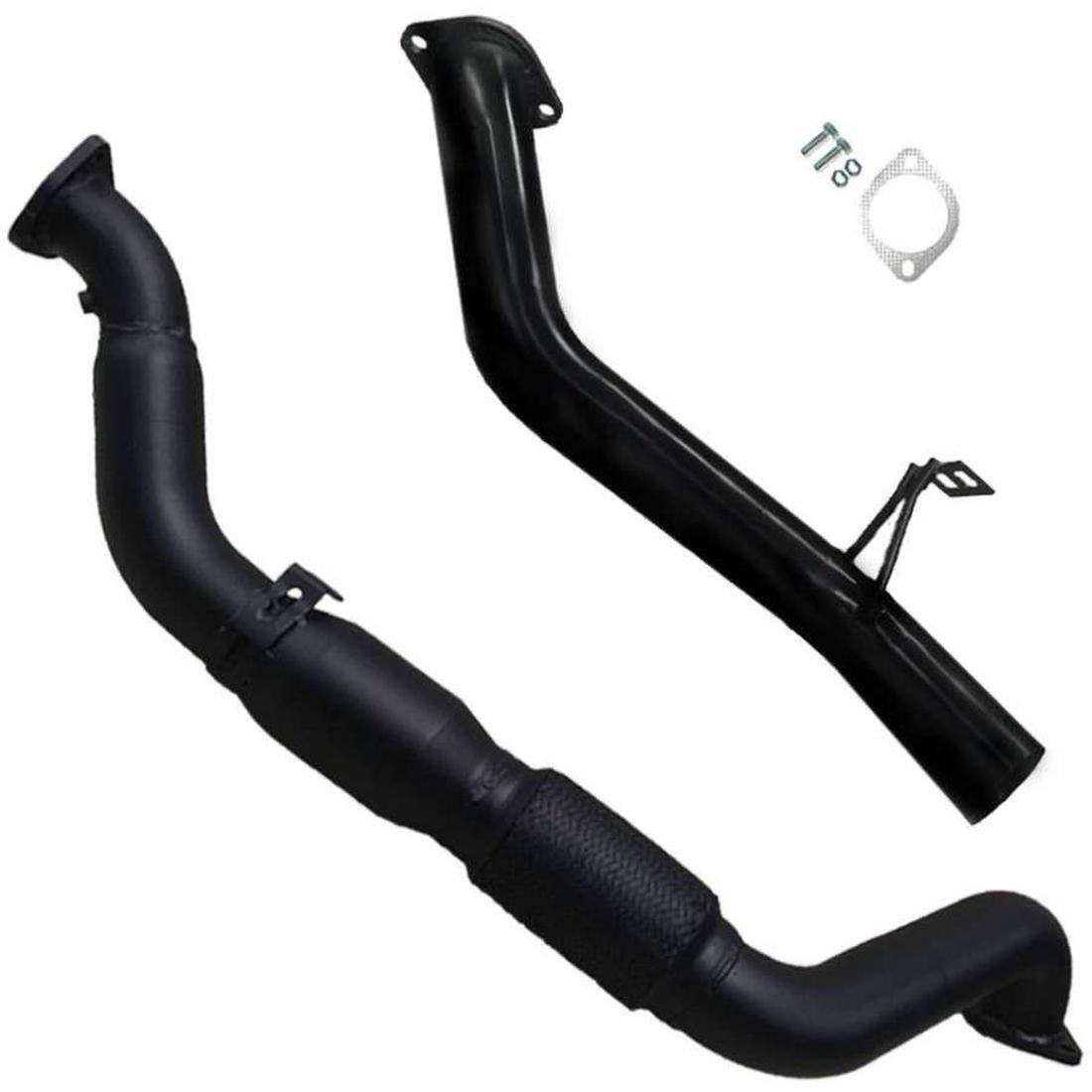 #Black - Aluminised Steel, #With Cat & Pipe Only Side Exit