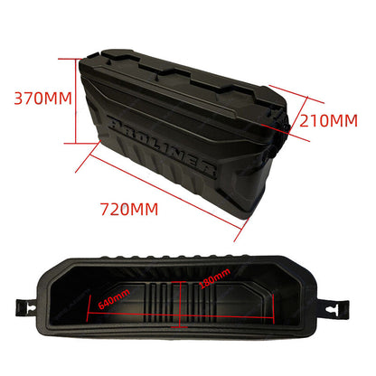 1 x Ute Tub Storage Box Side Universal Side Back Tool Box Lockable Trailer Black