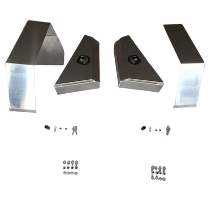Pair Aluminium 780mm Double Tapered Under Tray Ute Tool Box + Flare Mud Guards