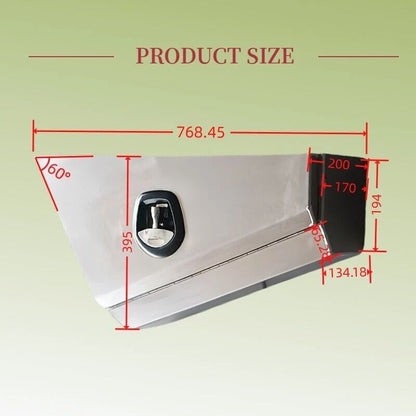 Pair Aluminium 780mm Double Tapered Under Tray Ute Tool Box + Flare Mud Guards