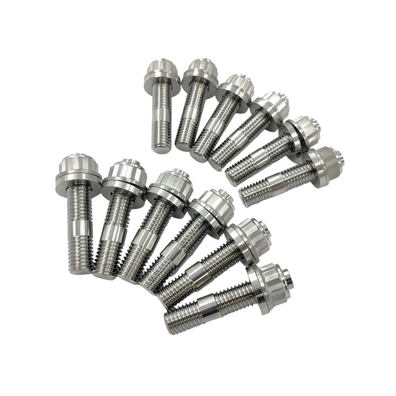 Titanium Exhaust Stud Kit With Lock Nuts Fit For Ford Barra EA EB ED EF EL AU BA BF FG Territory