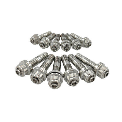 Titanium Exhaust Stud Kit With Lock Nuts Fit For Ford Barra EA EB ED EF EL AU BA BF FG Territory