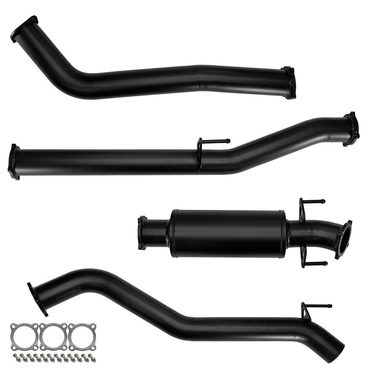 #Black - Aluminised Steel, #Muffler, #3.5 Inch