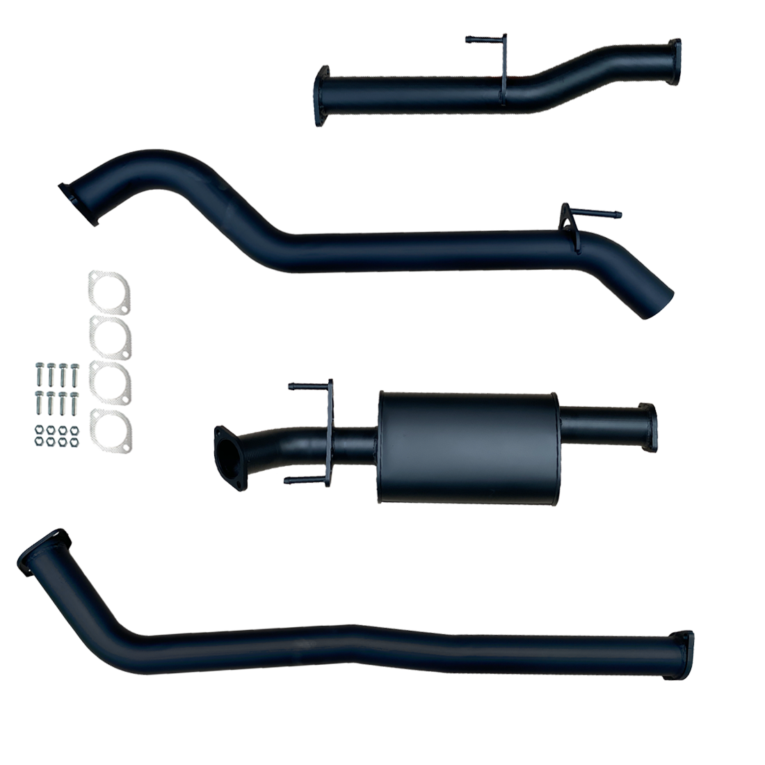 #Black - Aluminised Steel, #Muffler, #3 Inch
