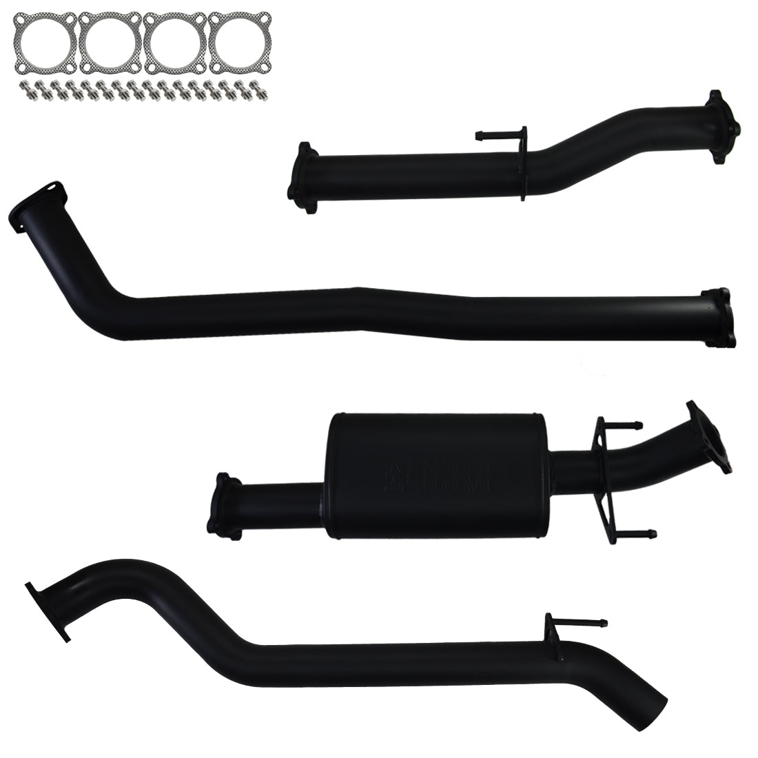 #Black - 409 Stainless Steel, #Muffler, #3 Inch
