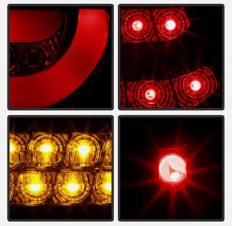 Clear Red LED 3D Tail Lights Fit For BMW E46 3 Series 4D Sedan 318I 320I 1998-2001