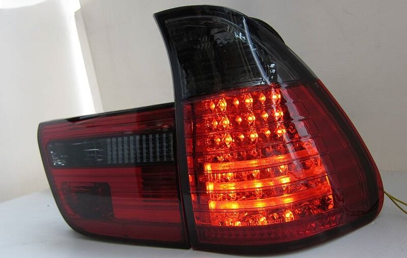 Smoked Red LED Tail Lights Fit For BMW X5 E53 SUV 1998-2002