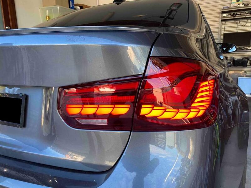 Clear Red 3D OLED Sequential Tail Lights Fit For BMW F30 F35 F80 M3 2012-2018