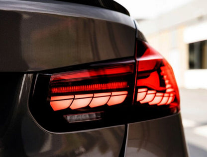 Clear Red 3D OLED Sequential Tail Lights Fit For BMW F30 F35 F80 M3 2012-2018