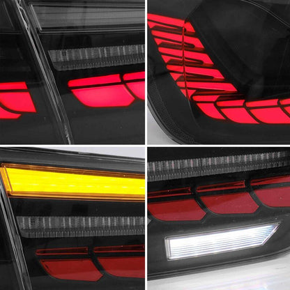 Clear Red 3D OLED Sequential Tail Lights Fit For BMW F30 F35 F80 M3 2012-2018