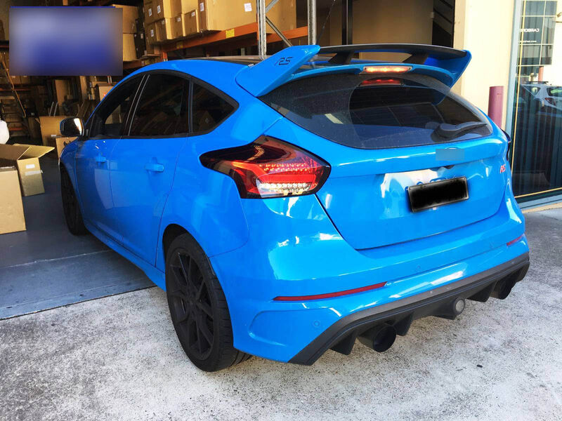 Clear Red Full LED 3D Light Bar Tail Lights Fit For Ford Focus LZ 2015-2018
