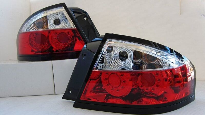 Clear RED LED Tail Lights Fit For Ford Falcon BA BF XR6 XR8 4 Door SEDAN 2002-2007
