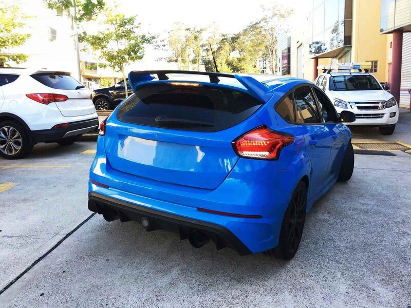 Smoke Red Full LED 3D Light Bar Tail Lights Fit For Ford Focus LZ 2015-2018