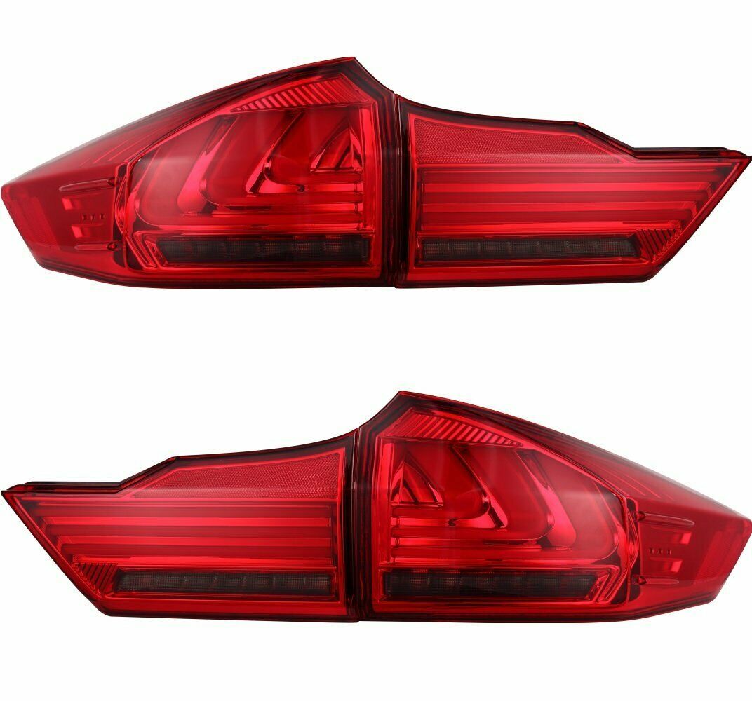 LED Red Strips Tail lights Flow light Fit For Honda City GM6 BALLADE 2014-2017