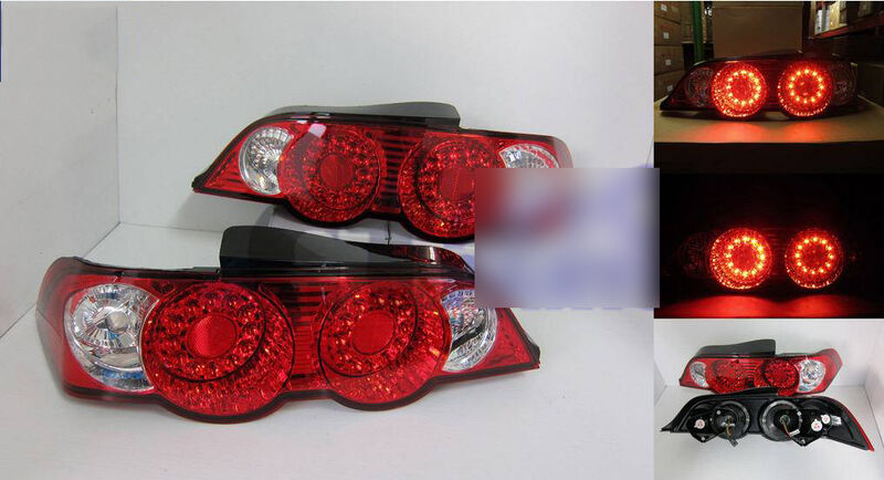 Clear Red LED Tail Light Fit For Honda Integra DC5 Type S Type R 2001-2003