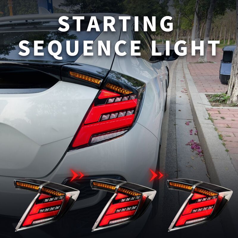 V2 Clear LED Tail Lights Fit For Honda Civic FK7 Type R FK8 2016-2021