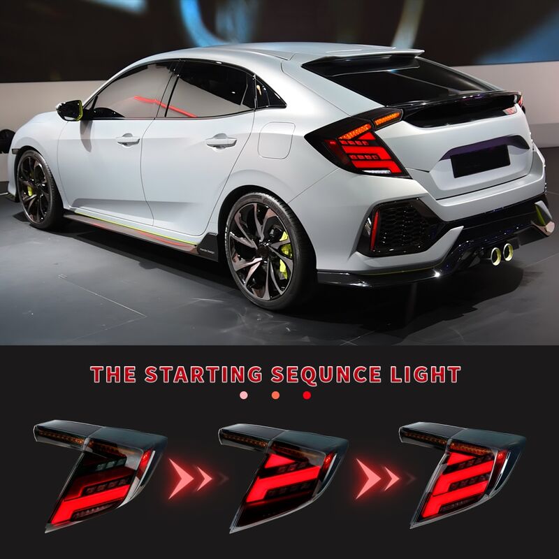 V2 Smoke LED Tail Lights Fit For Honda Civic FK7 Type R FK8 2016-2021