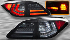 Black 3D LED Sequential Indicators Tail Lights Fit For Lexus RX270 RX350 RH450H 2009-2015